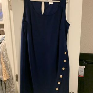 Navy shift dress